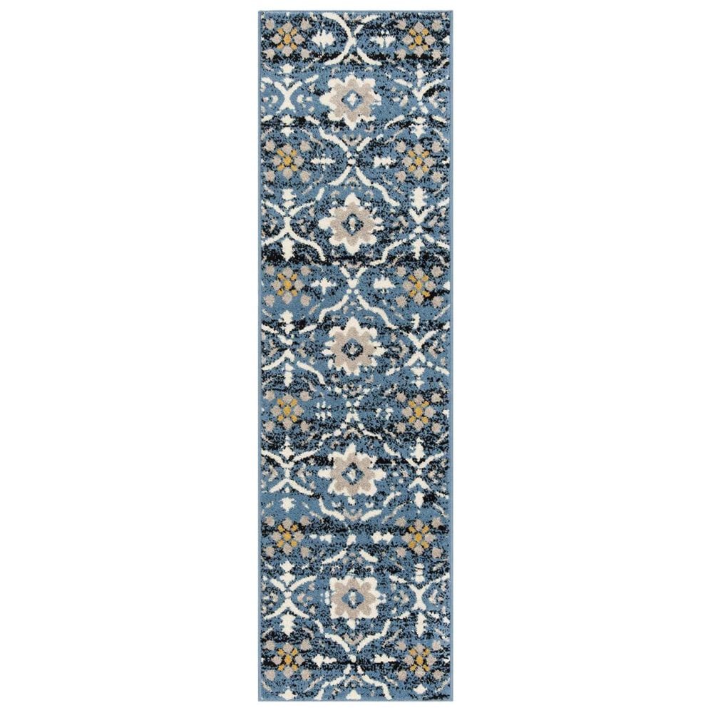 Safavieh Amsterdam AMS113M-28 2"3" x 8" Blue/Creme Runner, , large