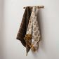 Creative Coop Cozy 60"x 50" Cotton Slub Printed Throw with Velvet Ruffle in Multicolor, , large
