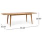 Noble House Stamford Rectangular Patio Dining Table in Teak Brown, , large