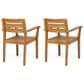 Hearth and Haven Stamford Patio Dining Chair in Teak (Set of 2), , large