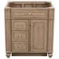 James Martin Vanities Bristol 30" Single Bathroom Vanity in Whitewashed Walnut with Single Hole 3 cm White Zeus Quartz Top and Rectangular Sink, , large