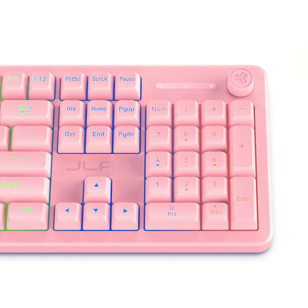 JLab Nightfall Wired Keyboard in Pink, , large