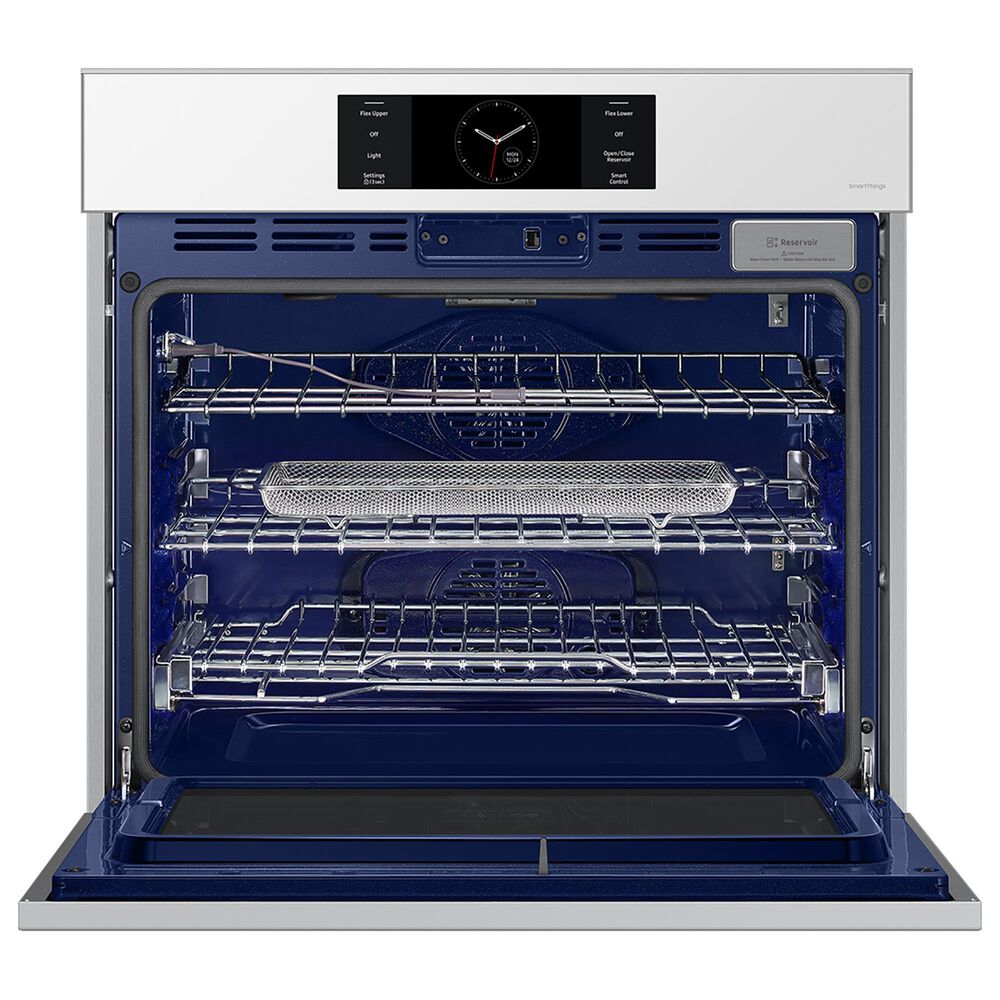 Samsung Bespoke Bespoke 30&quot; Single Electric Wall Oven with Convection in White Glass, , large