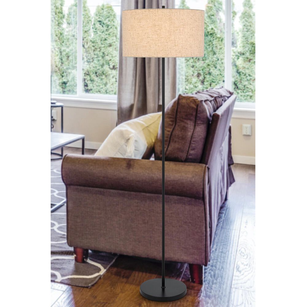 Cal Lighting Cromwell Floor Lamp in Black, , large