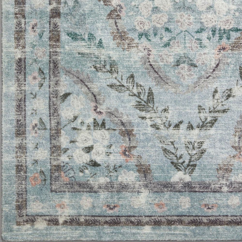 Rifle Paper Co Crafted by Cloth and Company Courtyard 2&#39; x 5&#39; Chateau Blue Runner, , large
