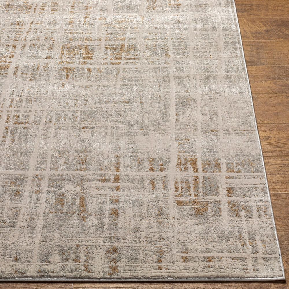 Surya Alpine ALP-2314 2&#39;7&quot; x 7&#39;3&quot; Ivory, Tan, Gray, Light Gray and Off-White Runner, , large