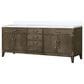 Lexora Home Laurel 84" Double Bathroom Vanity in Grey Oak with White Quartz Top and Rectangular Sinks, , large