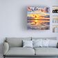Timberlake Beata Czyzowska "Sunset In A Square" 18" x 18" Canvas Art in Tan/Grey/Pink/Brown/White, , large