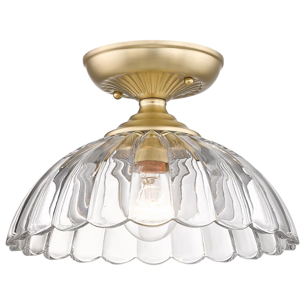 Golden Lighting Audra 1-Light Semi-Flush in Brushed Champagne Bronze, , large