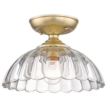 Golden Lighting Audra 1-Light Semi-Flush in Brushed Champagne Bronze, , large