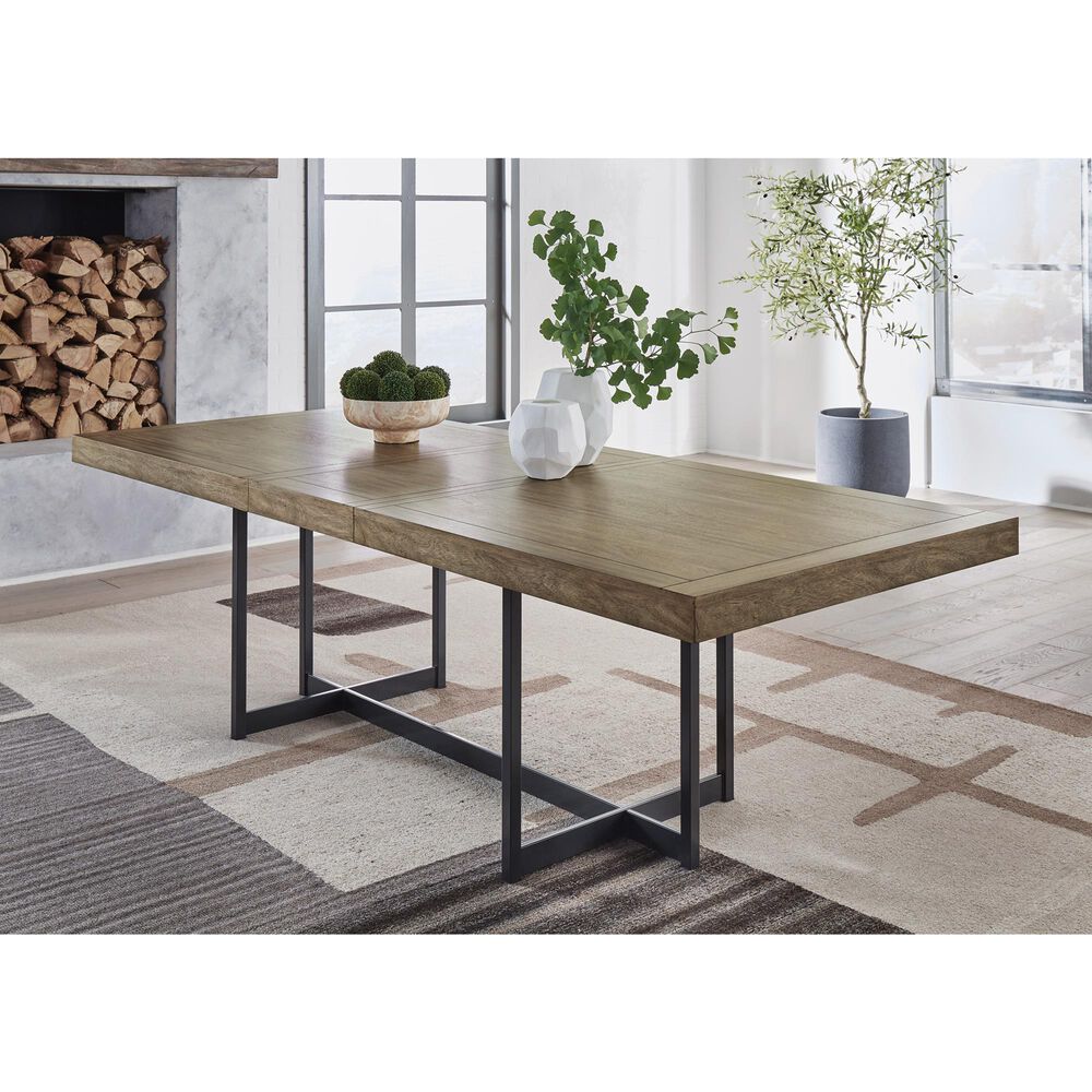 Ashley Tomtyn 7-Piece Dining Set in Light Brown and Gray, , large