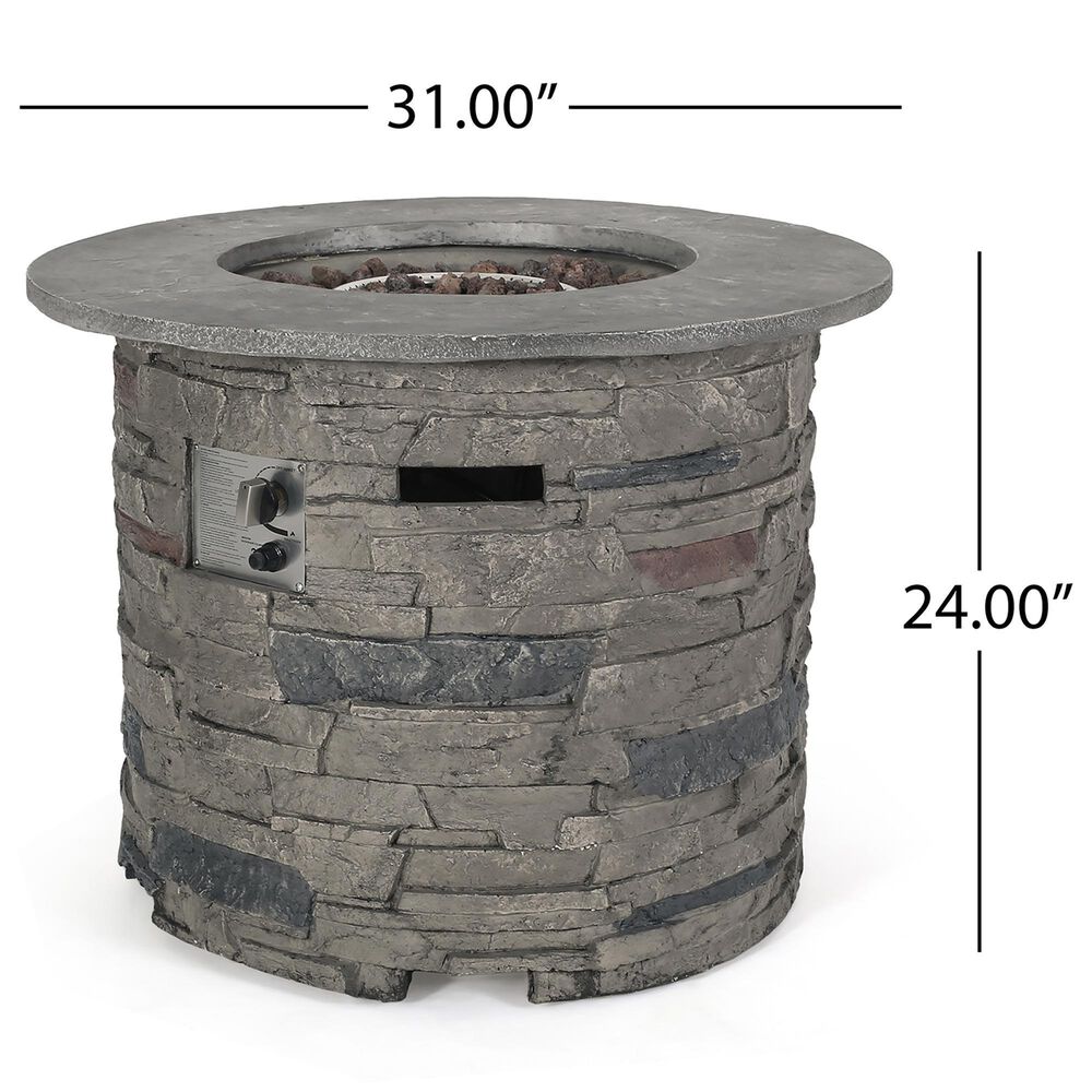 Noble House Seastar Fire Pit in Natural Stone and Grey, , large