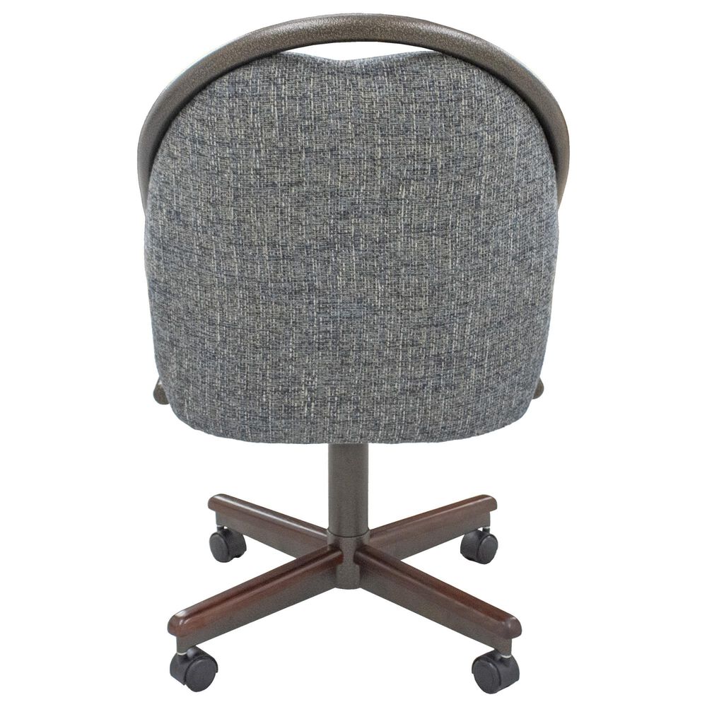 Northrow Traditional Style Dining Chair with Walnut Finish and Ravenrock Indigo Fabric , , large