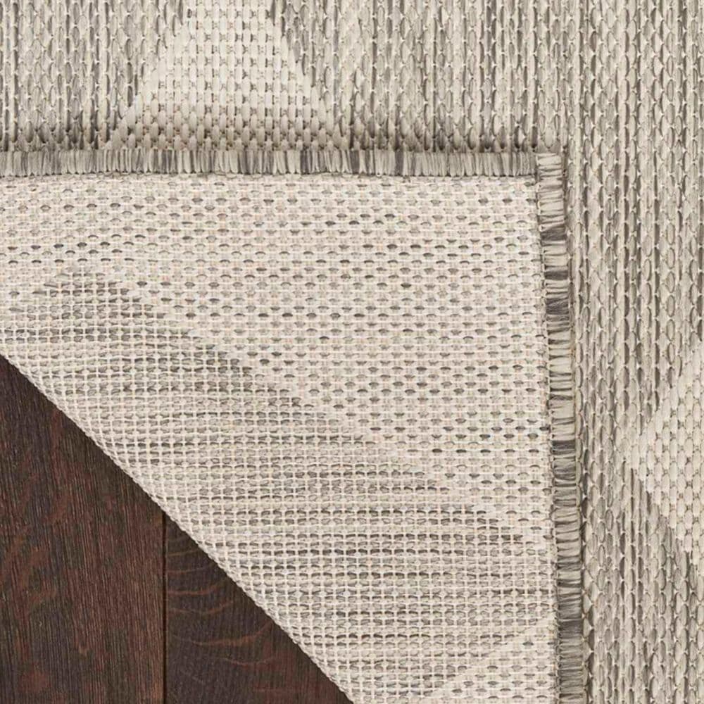 Nourison Positano Geometric Light Grey 7&#39; x 10&#39; Indoor/Outdoor Area Rug, , large