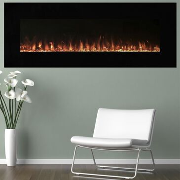 Timberlake 54" Fire and Ice Electric Fireplace in Black, , large