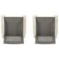 Hearth and Haven Hampton Outdoor Dining Chair in Black and Light Grey (Set of 2), , large
