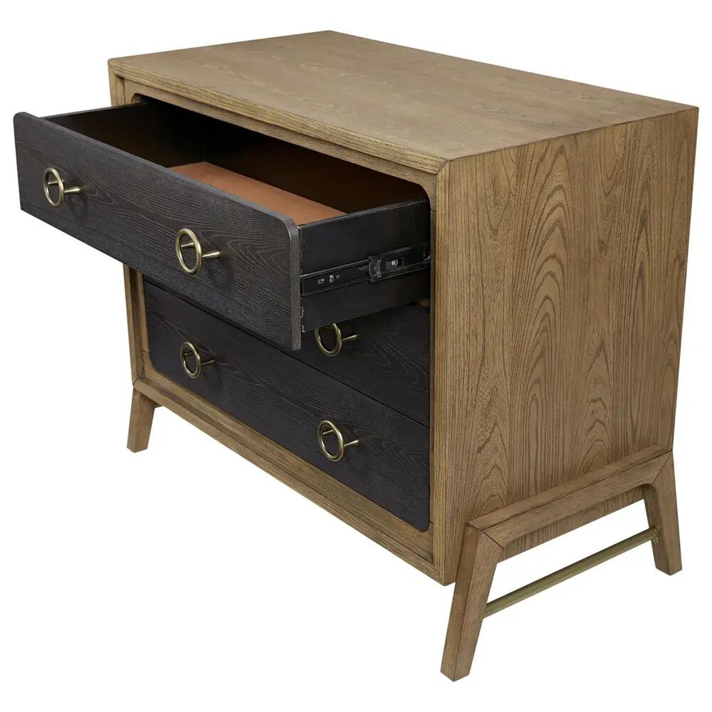 Sterling Timber Elure 3 Drawer Bachelor Chest in Peppercorn and Latte, , large