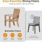 Hearth and Haven Outdoor All-Weather Aluminum Dining Chair in Gray (Set of 2), , large