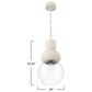 Creative Coop Cannon 1-Light Pendant in Ivory, , large