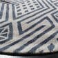 Safavieh Micro-Loop MLP611M 5" Round Blue and Ivory Area Rug, , large