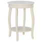 Linon Home Decor Aura Round Side Table in Off White, , large