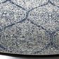 Safavieh Madison MAD604G 9" Round Navy and Silver Area Rug, , large