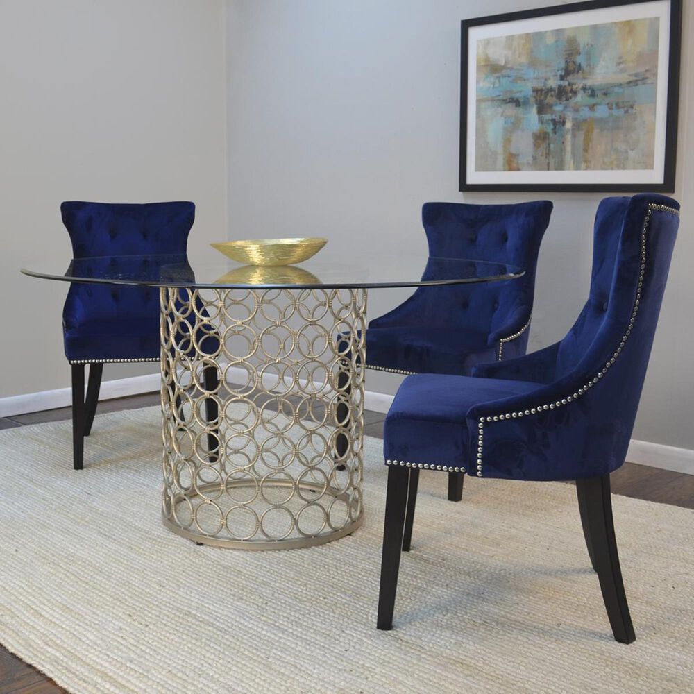 Carolina Cottage Krissa Tufted Chair in Navy, , large