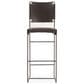 Home Trends & Design New York Bar Stool in Powder Coated Black with Top Grain Leather, , large