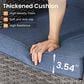 HOMLUX 7-Piece Gray Wicker Patio Sofa Set in Denim Blue, , large