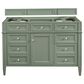 James Martin Vanities Brittany 48" Single Bathroom Vanity in Smokey Celadon with 3 cm Victorian Silver Quartz Top and Rectangular Sink, , large