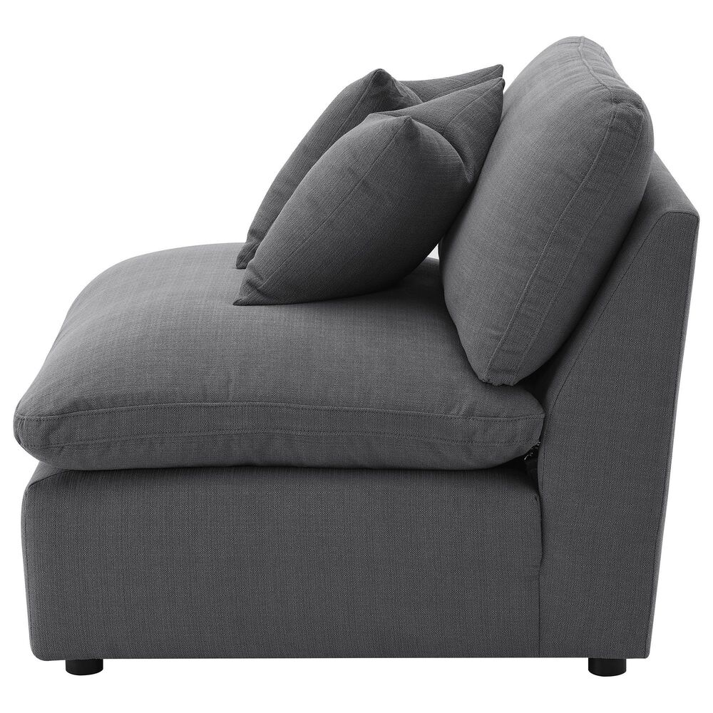 Coaster Hobson Accent Armless Chair in Charcoal, , large