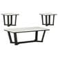 Titanic Furniture Alora 3-Piece Table Set in White and Black, , large