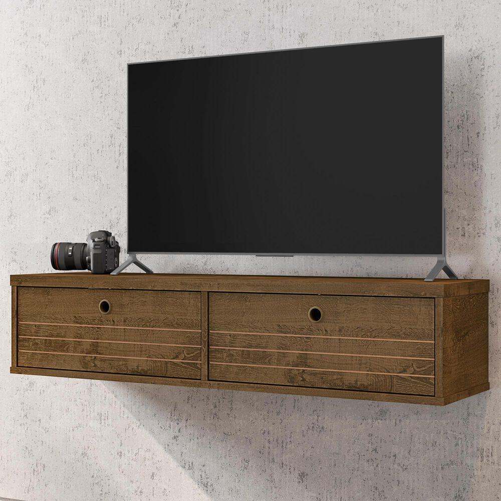 Manhattan Liberty 42.28" Floating Entertainment Center in Rustic Brown, , large