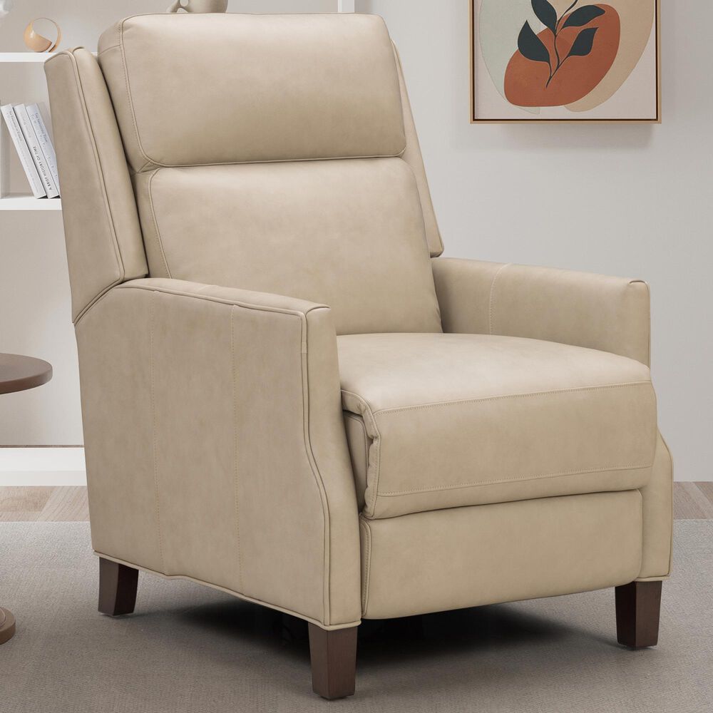 Barcalounger Ledger Leather Power Recliner in Stone, , large