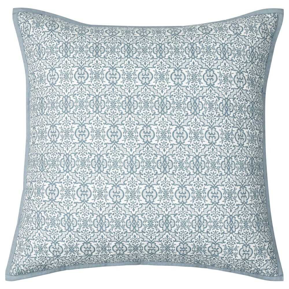 J. Queen New York Evergreen 26" Square Euro Pillow Sham in Blue, , large