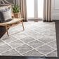 Safavieh Martha Stewart Lucia Shag 4" x 6" White and Light Grey Area Rug, , large