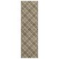 Dalyn Rug Company Soft Essentials Plaid Chocolate 2"3" x 7"6" Indoor/Outdoor Runner, , large