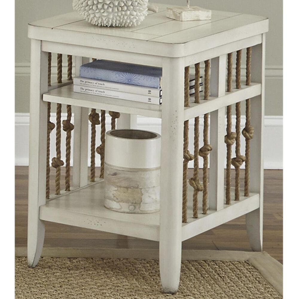 Belle Furnishings Dockside II Chair Side Table in White, , large