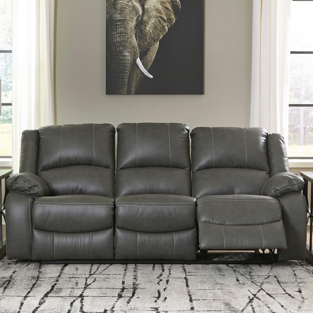 Signature Design by Ashley Calderwell Power Reclining Sofa in Gray, , large