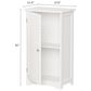 Timberlake Lavish Home Bathroom Storage Cabinet in White/Silver, , large