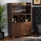 Baxton Studio Carrie Wine Storage Cabinet in Walnut, , large