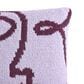 Sunday Citizen Faces 20" Square Throw Pillow in Grape and Lavender, , large