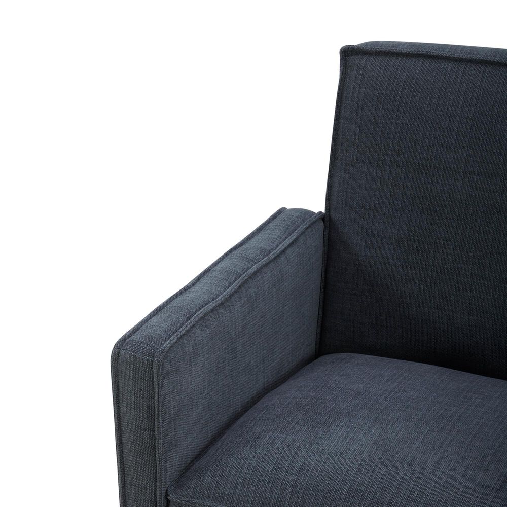 Interlochen Arm Chair with Casters in Selene Indigo, , large
