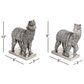 Maple and Jade Eclectic Resin Llama Sculpture in Silver (Set of 2), , large
