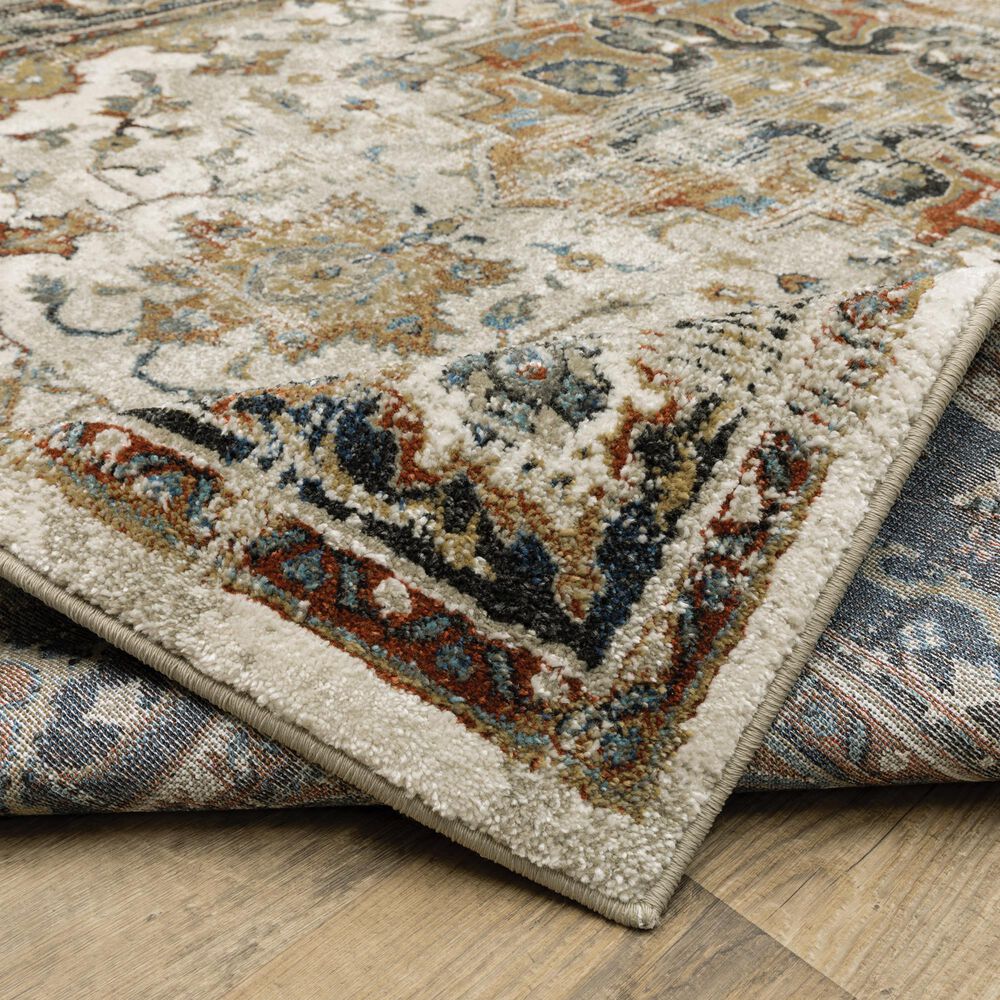 Oriental Weavers Venice Milan 2&#39;3&quot; x 7&#39;6&quot; Beige and Blue Runner, , large