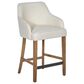 Valor Living Paloma 26" Counter Stool with Linen Upholstery in Medium Oak, , large