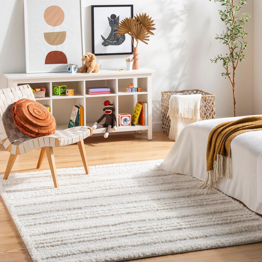Surya Rodos RDO2318 5&#39;3&quot; x 7&#39; Beige and White Area Rug, , large