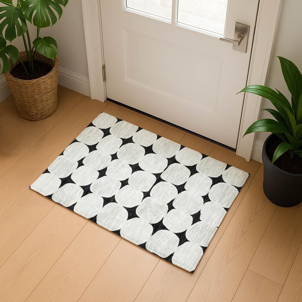 Dalyn Rug Company The Reserve TR16 Black 1&#39;8&quot; x 2&#39;6&quot; Indoor/Outdoor Area Rug, , large