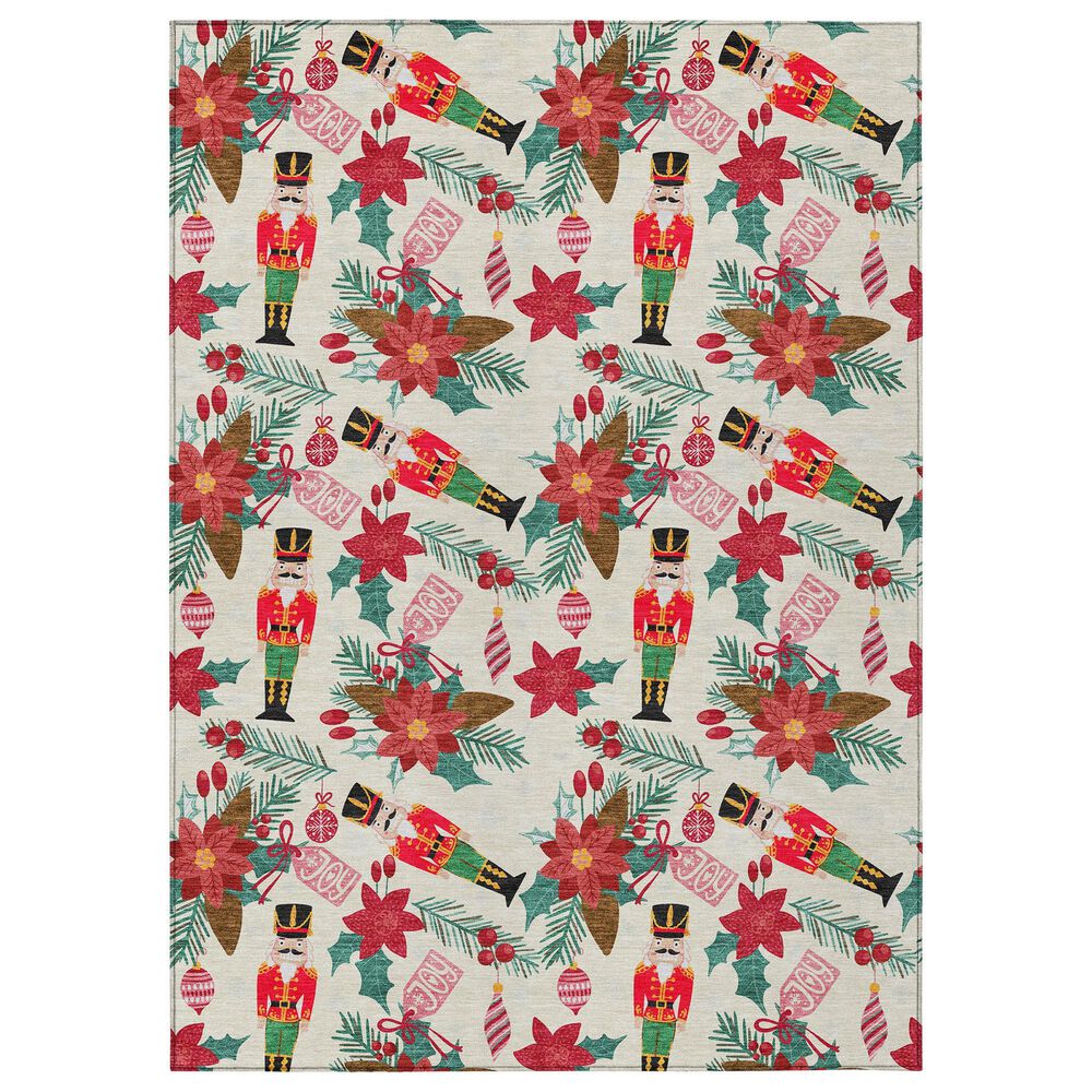 Dalyn Rug Company Wonderland WN30 3" x 5" Ivory Indoor/Outdoor Area Rug, , large