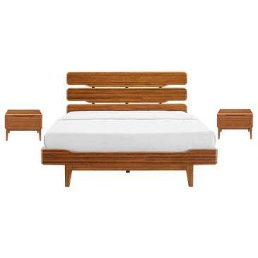 Greenington Currant Queen Bed and Two Nightstands in Amber, , large